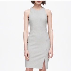 Banana republic gray sheath dress sleeveless